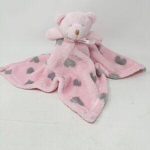 Baby Gear Pink Gray Heart Bear Baby Girls Security Blanket Lovey Print Blanket‎